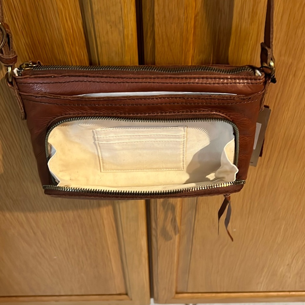 Margot Molly CB Tan Leather Crossbody bag - Picture 3 of 14